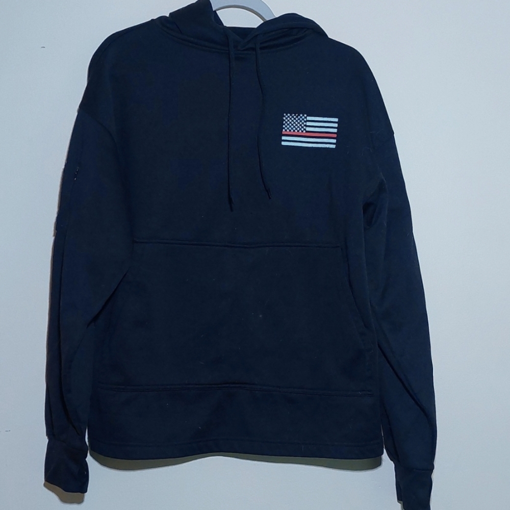 Black unisex sweatshirt, Firefighters support sweatshirt, men's S women's M